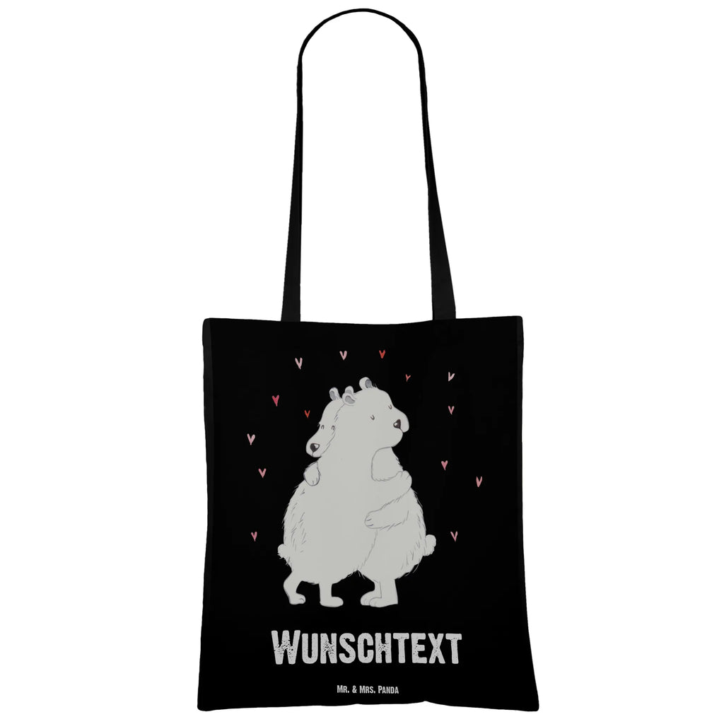Personalisierte Tragetasche Eisbär Umarmen Tragetasche mit Namen, Personalisierte Beuteltasche, Personalisierte Jutetasche, Personalisierter Stoffbeutel, Stoffbeutel mit Namen, Personalisierter Jutebeutel, Personalisierte Kindergartentasche, Personalisierte Einkaufstasche, Einkaufstasche mit Namen, Personalisierter Beutel, Personalisierte Tasche, Tiermotive, Gute Laune, lustige Sprüche, Tiere