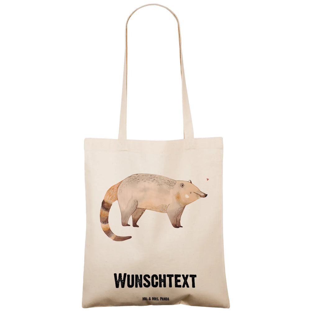 Personalisierte Tragetasche Nasenbär Schultertasche, Umhängetasche, Personalisierter Stoffbeutel, Tragetasche mit Namen, Personalisierte Einkaufstasche, Personalisierte Jutetasche, Tüte, Einkaufsbeutel, Personalisierter Beutel, Einkaufstasche mit Namen, Personalisierter Jutebeutel, Strandtasche, Shopper, Personalisierte Tasche, Stoffbeutel mit Namen, Personalisierte Kindergartentasche, Personalisierte Beuteltasche, Lustige Sprüche, Tiere, Tiermotive, Gute Laune, Nasenbären, Bär, Rüsselbär, Nasenbär