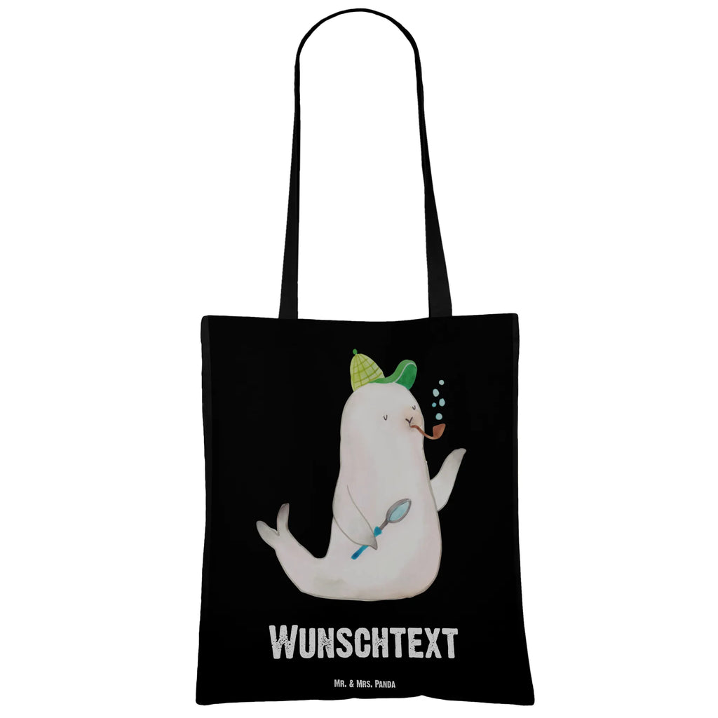 Personalisierte Tragetasche Robbe Sherlock Personalisierte Jutetasche, Tragetasche mit Namen, Umhängetasche, Personalisierter Beutel, Personalisierte Beuteltasche, Stoffbeutel mit Namen, Personalisierter Jutebeutel, Einkaufsbeutel, Personalisierte Tasche, Personalisierte Einkaufstasche, Shopper, Personalisierte Kindergartentasche, Einkaufstasche mit Namen, Tüte, Strandtasche, Personalisierter Stoffbeutel, Schultertasche, Lustige Sprüche, Tiere, Tiermotive, Gute Laune