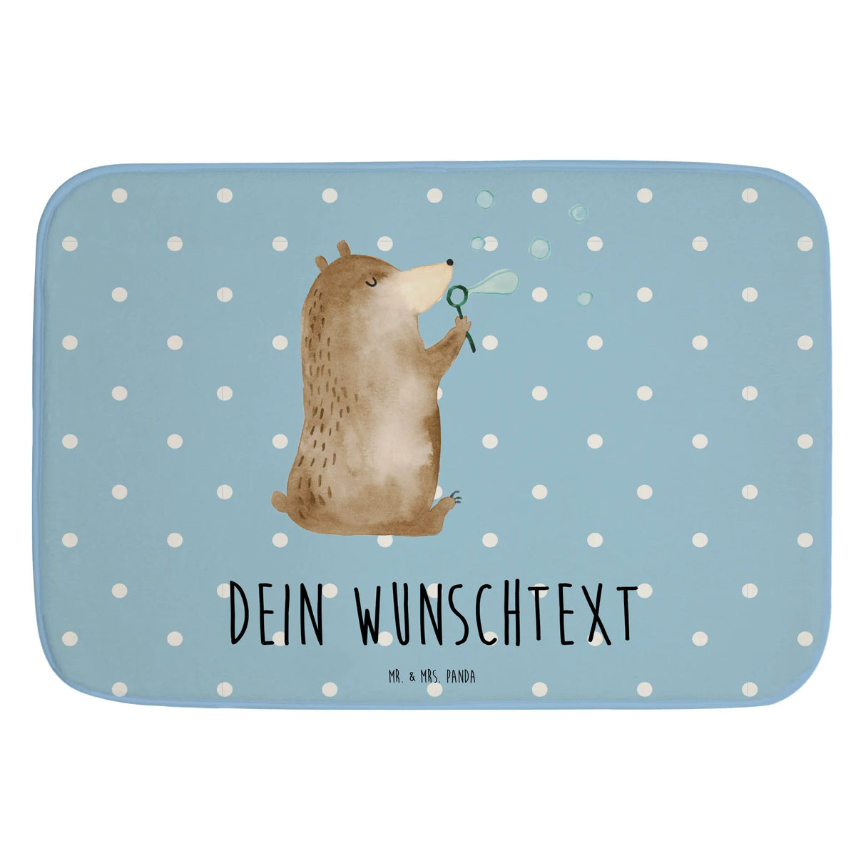 Personalised bath mat bear soap bubbles teddy bear, cuddly toy, Soap Bubbles Bear Funny Being Happy Sad Happy