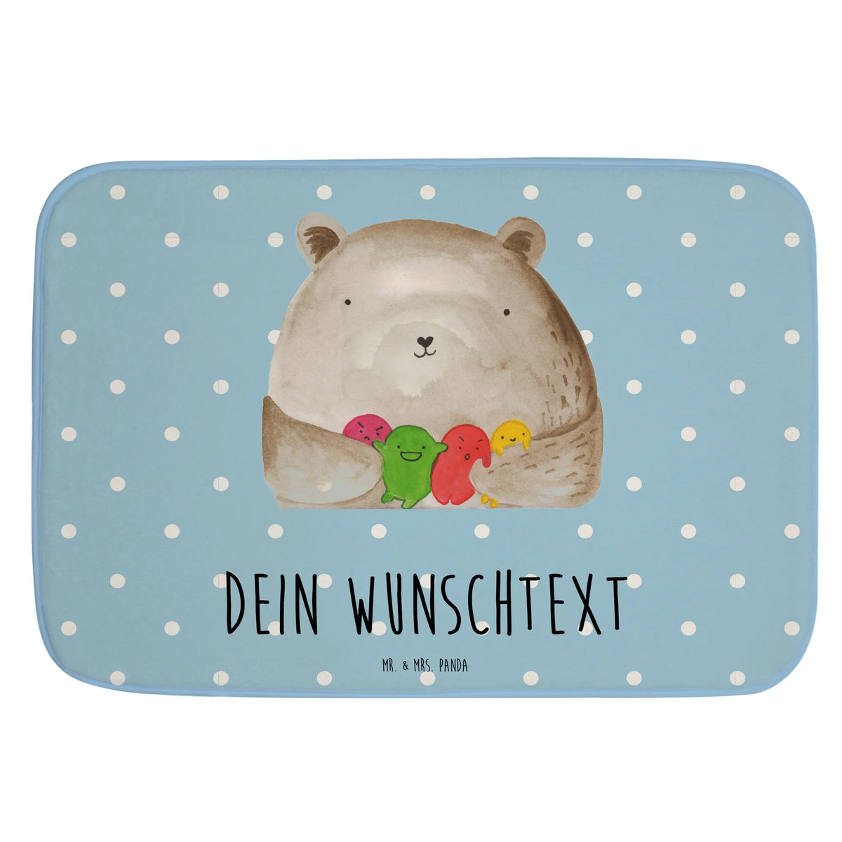 Personalised bath mat bear Feeling teddy bear, cuddly toy, Madness