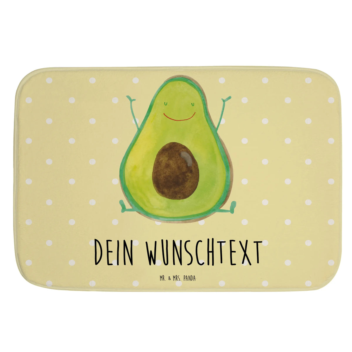 Personalised bath mat avocado Happy vegetables