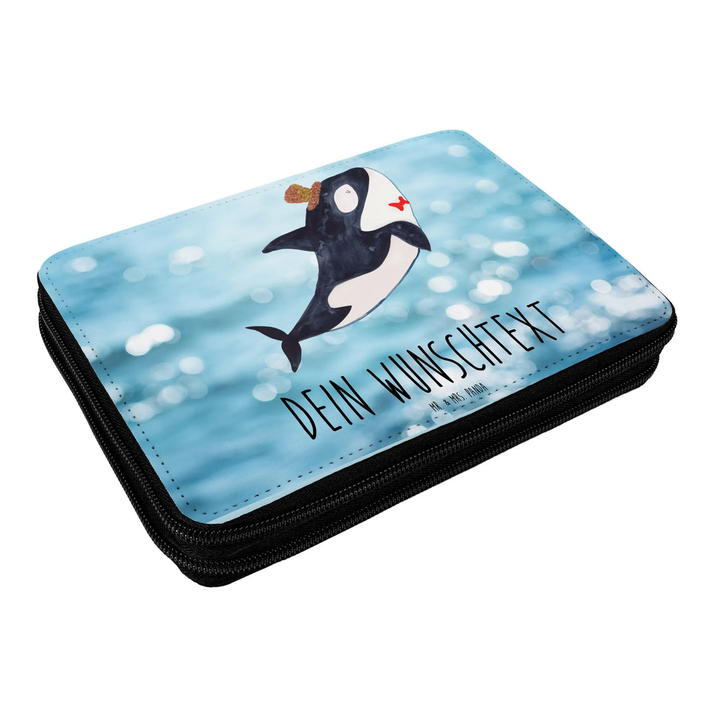 Personalisierte Federmappe Orca Zylinder Federmappe mit Namen, Personalisierte Stifterolle, Personalisierte Stiftetasche, PersonalisierteS Federmäppchen, Personalisierte Federmappe, Stifterolle mit Namen, Federmäppchen mit Namen, PersonalisierteS Stifte Etui, Stiftemappe mit Namen, Meer, Urlaub, Meerestiere, Glückwunsch, Narwal, Orca, Feier, Fest, Glitter, Glitzer, Fete, Konfetti, Geburtstag