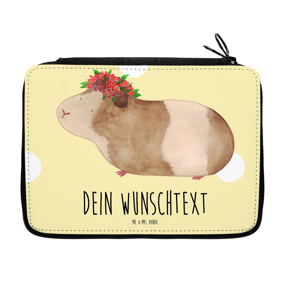 Personalised leather folder Guinea pig wisdom card, gift ideas, gifts, small animals, cute, cute animal motives, hand drawn, funny sayings, good mood, special gifts, animal lover, saying, flower child, wonder, wisdom, guinea pig, wonderland, reality