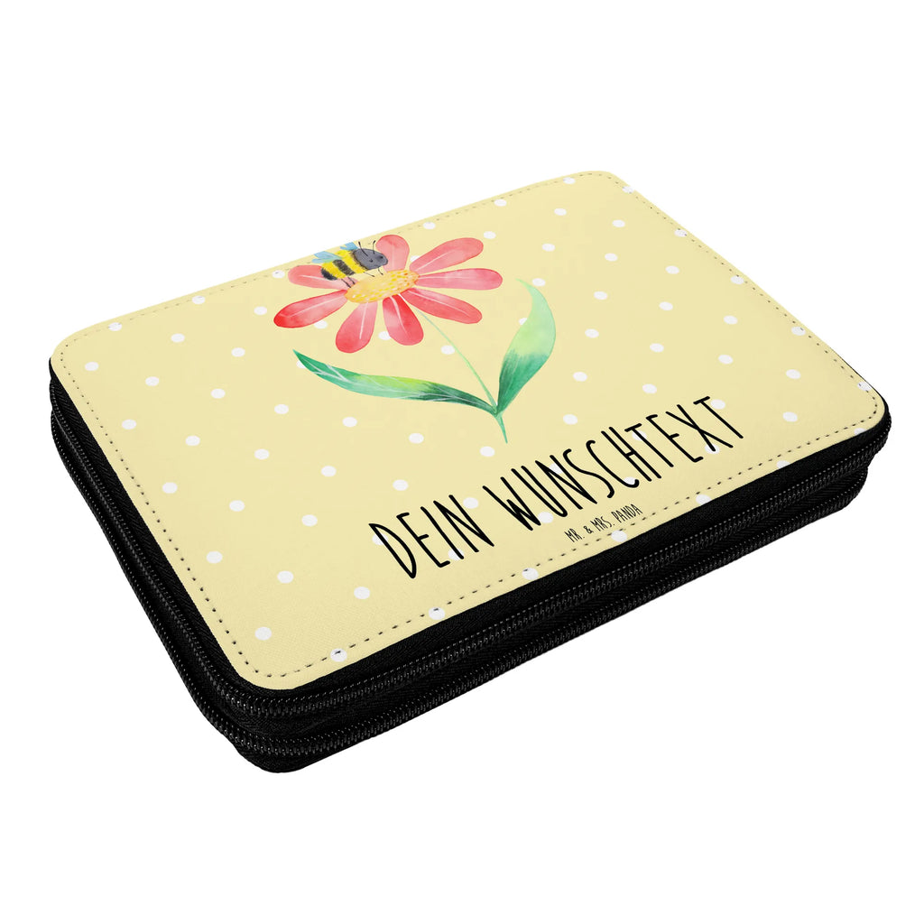 Personalised leather folder bumblebee flower PersonalisierteS Stifte Etui, Stifterolle mit Namen, Federmappe mit Namen, Personalisierte Federmappe, Personalisierte Stiftetasche, PersonalisierteS Federmäppchen, Personalisierte Stifterolle, Stiftemappe mit Namen, Federmäppchen mit Namen, Lustige Sprüche, Tiere, Tiermotive, Gute Laune, Hummel, Biene, Blume, Flauschig, Feld, Hummeln, Wespe, Natur