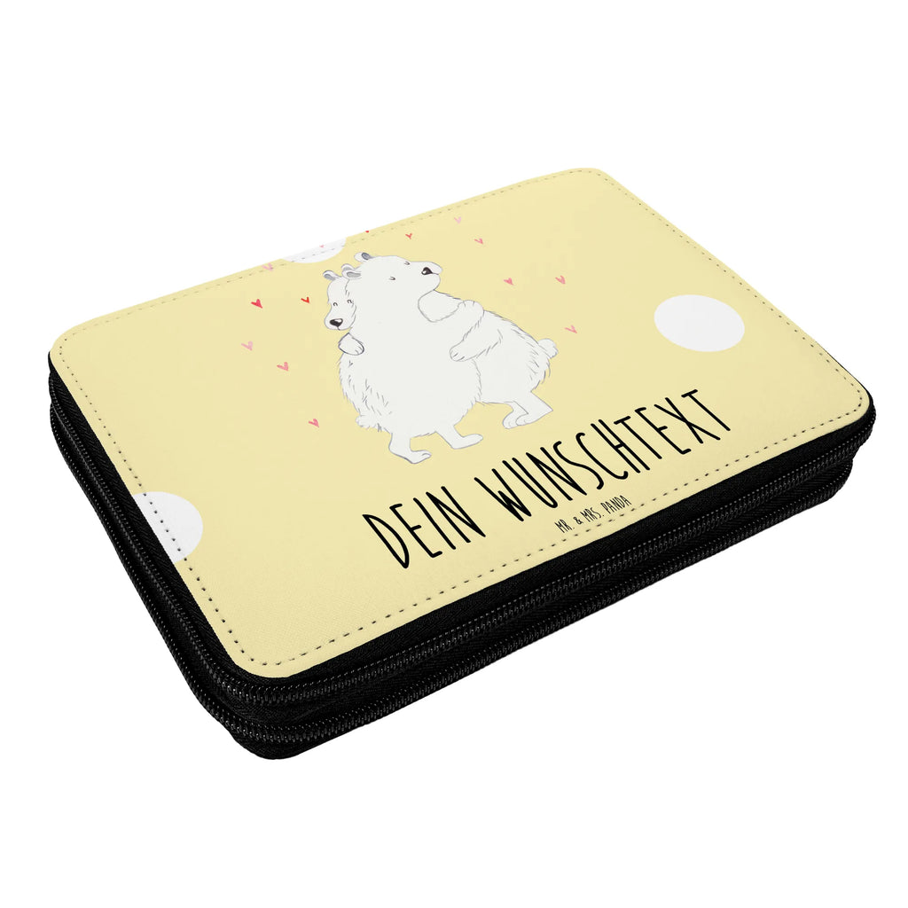 Personalised leather folder Icebear Embrace Stifterolle mit Namen, PersonalisierteS Stifte Etui, Personalisierte Stiftetasche, PersonalisierteS Federmäppchen, Personalisierte Stifterolle, Personalisierte Federmappe, Stiftemappe mit Namen, Federmappe mit Namen, Federmäppchen mit Namen, Lustige Sprüche, Tiere, Tiermotive, Gute Laune