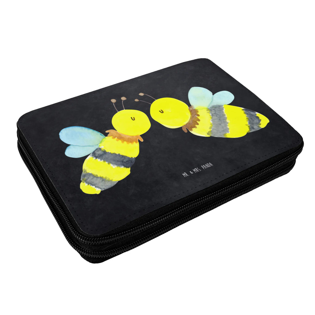 Leather folder bee Love enrolment, pupil, school, primary school, gift, pencil bag, pencil case, motif, pen roll, child, Bee, wasp, bumblebee