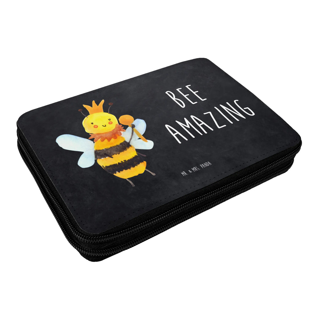 Leather folder bee king Einschulung, Bestückte Federmappe, Stifterolle, Federmappe, Kind, Motiv, Geschenk, Grundschule, Schülerin, Stiftetasche, Federmäppchen bedruckt, Schüler, Schule, Büro Stifte Etui, Kinder Federmappe, Federmappe Einschulung, Federmäppchen, Stifte Etui, Biene, Wespe, Hummel