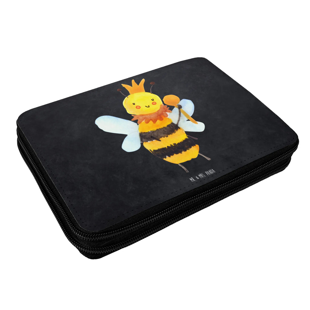 Leather folder bee king Einschulung, Bestückte Federmappe, Stifterolle, Federmappe, Kind, Motiv, Geschenk, Grundschule, Schülerin, Stiftetasche, Federmäppchen bedruckt, Schüler, Schule, Büro Stifte Etui, Kinder Federmappe, Federmappe Einschulung, Federmäppchen, Stifte Etui, Biene, Wespe, Hummel