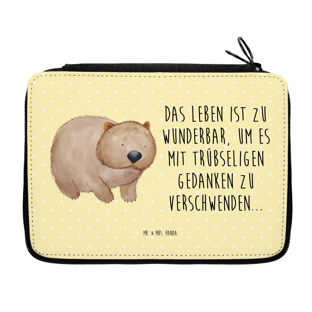 Leather folder Wombat Federmäppchen bedruckt, Bestückte Federmappe, Stiftetasche, Schülerin, Einschulung, Stifterolle, Kind, Motiv, Schüler, Federmappe, Federmäppchen, Stifte Etui, Schule, Büro Stifte Etui, Federmappe Einschulung, Grundschule, Kinder Federmappe, Geschenk, Tiermotive, Gute Laune, lustige Sprüche, Tiere, Motivation, Wombat, Spruch, Australien, Das Leben ist schön
