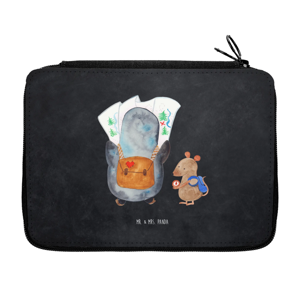 Leather folder Penguin & Mouse Hiker Büro Stifte Etui, Federmappe Einschulung, Stiftetasche, Federmäppchen bedruckt, Geschenk, Schüler, Schule, Stifterolle, Kind, Federmäppchen, Federmappe, Einschulung, Stifte Etui, Schülerin, Kinder Federmappe, Bestückte Federmappe, Motiv, Grundschule, Pinguin, Pinguine, Wanderlust, Abenteurer, Abenteuer, wandern, Roadtrip, Ausflug