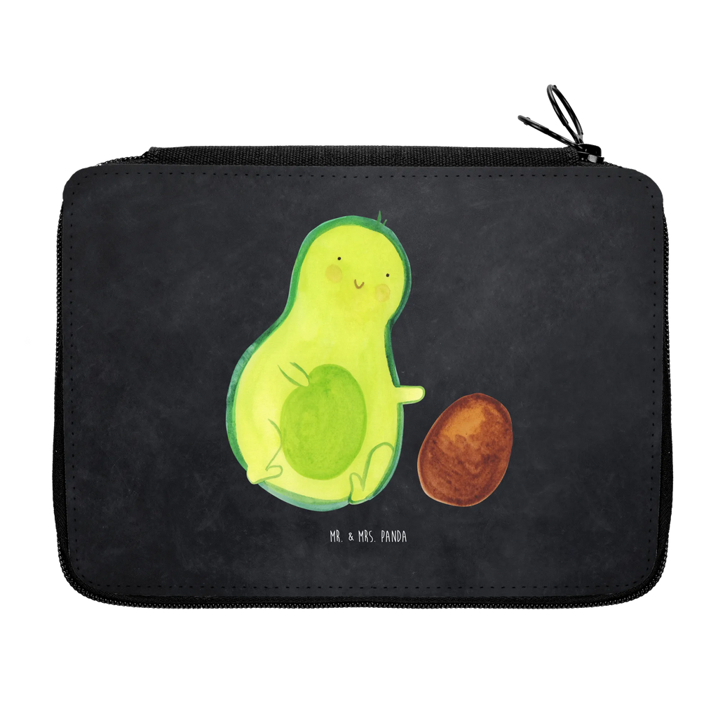 Leather folder avocado core rolls pencil case, enrolment, pen roll, pencil bag, motif, gift, pupil, child, school, primary school, avocado, vegetables, birth, love, big love, avocados, birthday, pregnancy, baby, for birth, first child, baby party, infant
