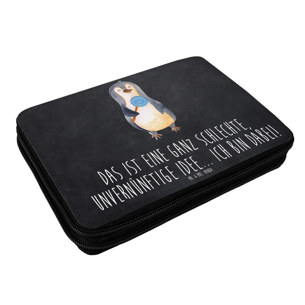 Leather folder Penguin lollipop child, pencil case, primary school, school, pupil, gift, pen roll, motif, pencil bag, enrolment, Penguin, North Pole, Winter, Penguins, bullshit, candy, hoodlum, slogan, rebel, crook, penguins, lollipop