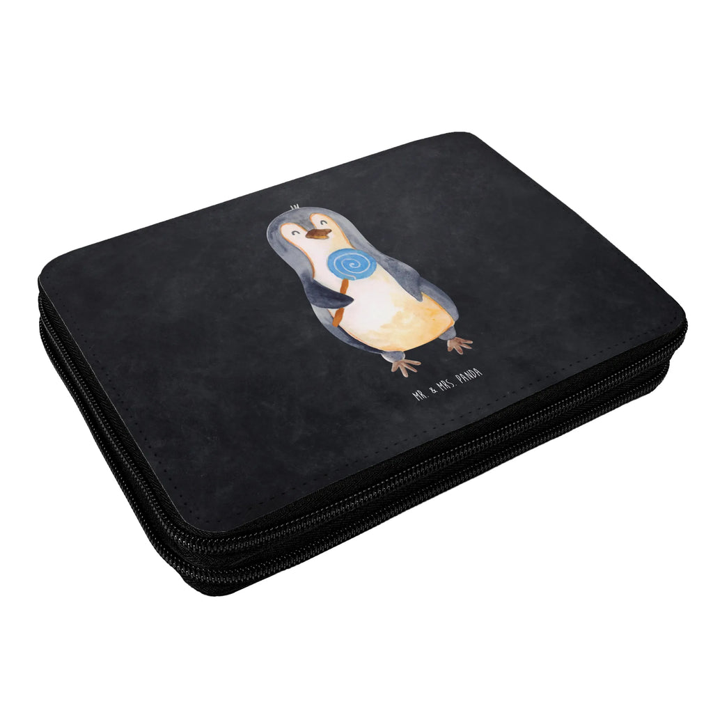 Leather folder Penguin lollipop child, pencil case, primary school, school, pupil, gift, pen roll, motif, pencil bag, enrolment, Penguin, North Pole, Winter, Penguins, bullshit, candy, hoodlum, slogan, rebel, crook, penguins, lollipop
