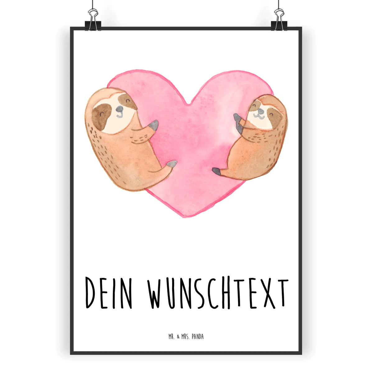 Personalised poster sloths Heart Loving, Two, Together, Marriage, Proposal of marriage, Love gift, gift for her, gift for him, anniversary gift, Valentine's Day Gift for Women Love Gift Anniversary Wedding Anniversary Party Favor Gift for Girlfriend Gift for Partner Boyfriend Gift Token of Love for Men for Husband