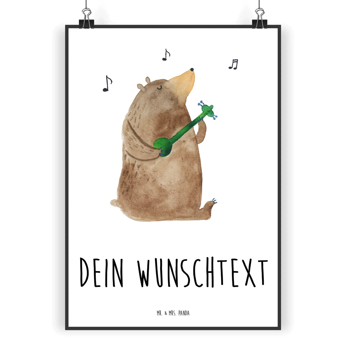 Personalised poster bear song teddy bear, cuddly toy, love song, woman, gift, heart, saying, girlfriend
