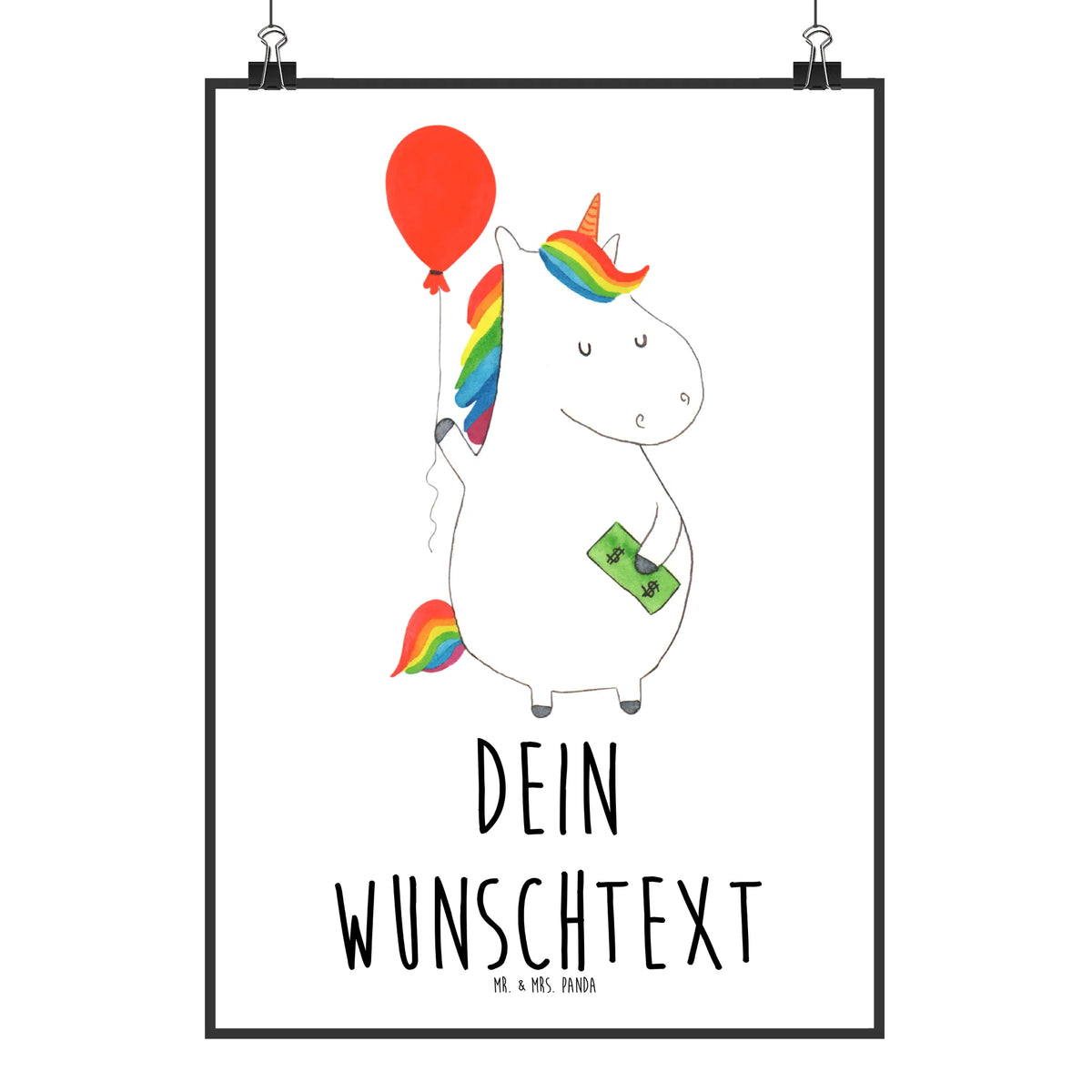 Spersonalizowany plakat Jednorożec Balon dekoracje jednorożca, jednorożce, Jednorożec