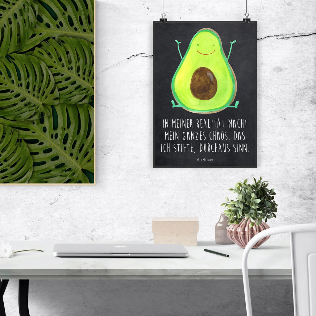 Poster avocado Happy Designposter, kunstposter, drucke, Wanddekoration, wanddruck, Posterdruck, grafikposter, Bild, Mr. & Mrs. Panda Poster, Wanddeko Bild, Bild für Wand, wandkunst, wanddeko, Poster, Kunstdruck, Wandschmuck, kunstdruck poster, Wandposter, kunst für die wand, Deko Bild, Wandbild, Plakat, Gesund, Vegan, Veggie, Avocado, Chaos