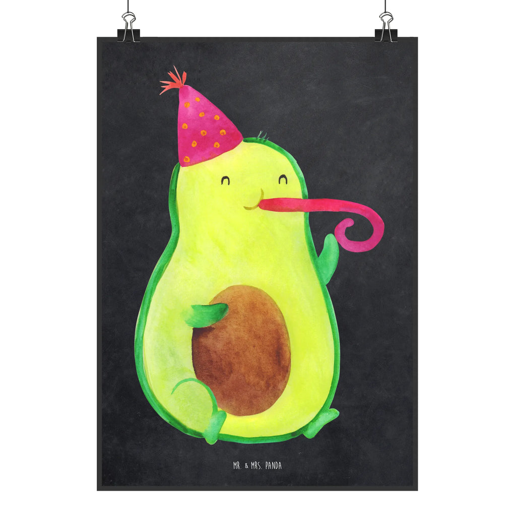 Poster avocado Celebration Bild für Wand, Kunstdruck, Poster, Wanddekoration, drucke, Wandposter, wandkunst, wanddruck, Mr. & Mrs. Panda Poster, Wanddeko Bild, kunst für die wand, Wandbild, wanddeko, Plakat, kunstposter, kunstdruck poster, grafikposter, Posterdruck, Deko Bild, Designposter, Bild, Wandschmuck, Gesund, Vegan, Veggie, Avocado, Geburtstag, Feierlichkeit, Party, Feier, Tröte, Fete, Gute Laune