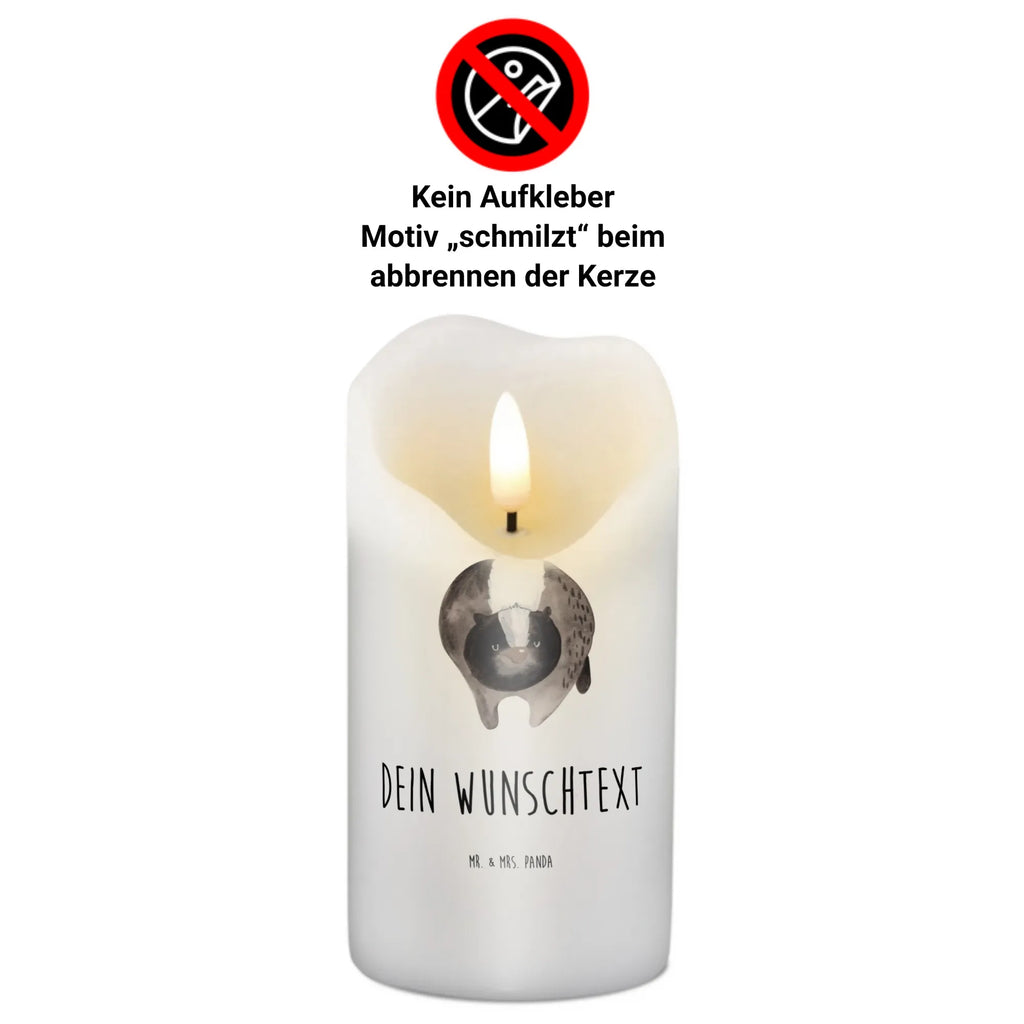 Personalised candle skunk attack Skunk, threatening, wild animal, stinker, skunk, stinky, predator, angry