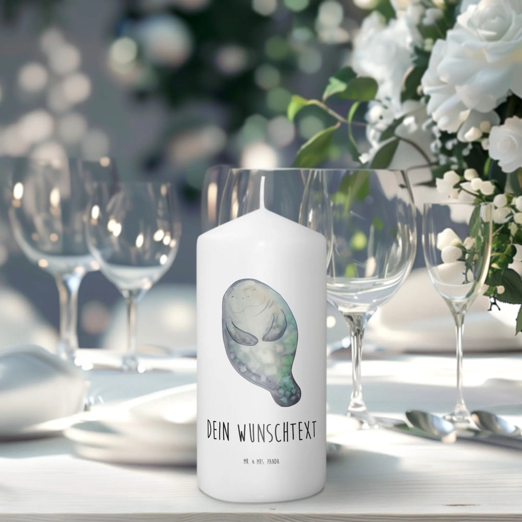 Personalised candle manatee happy Seafood, aquatic animals, ocean, sea, fish, shells, corals, reef, whale, narwhal, sea urchin, lobster, platypus, turtle, manatee, crocodile, orca, shrimp, gifts for seafood lovers, water world, underwater animals, underwater world, vacation, deep sea, seafood fans, gift ideas, seafood decoration, seafood posters, New beginning, Lovesickness, Respect, Carefulness, Girlfriend, Satisfaction, Manatee, Self-love, Manatees, New start