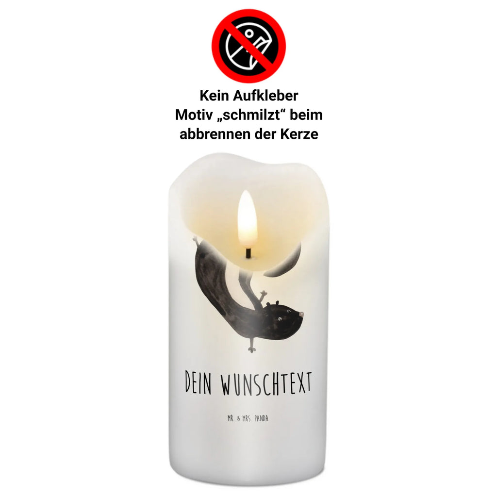 Personalised candle skunk handstand Skunk, skunk, playful, stink, wild animal, predator, playground, child