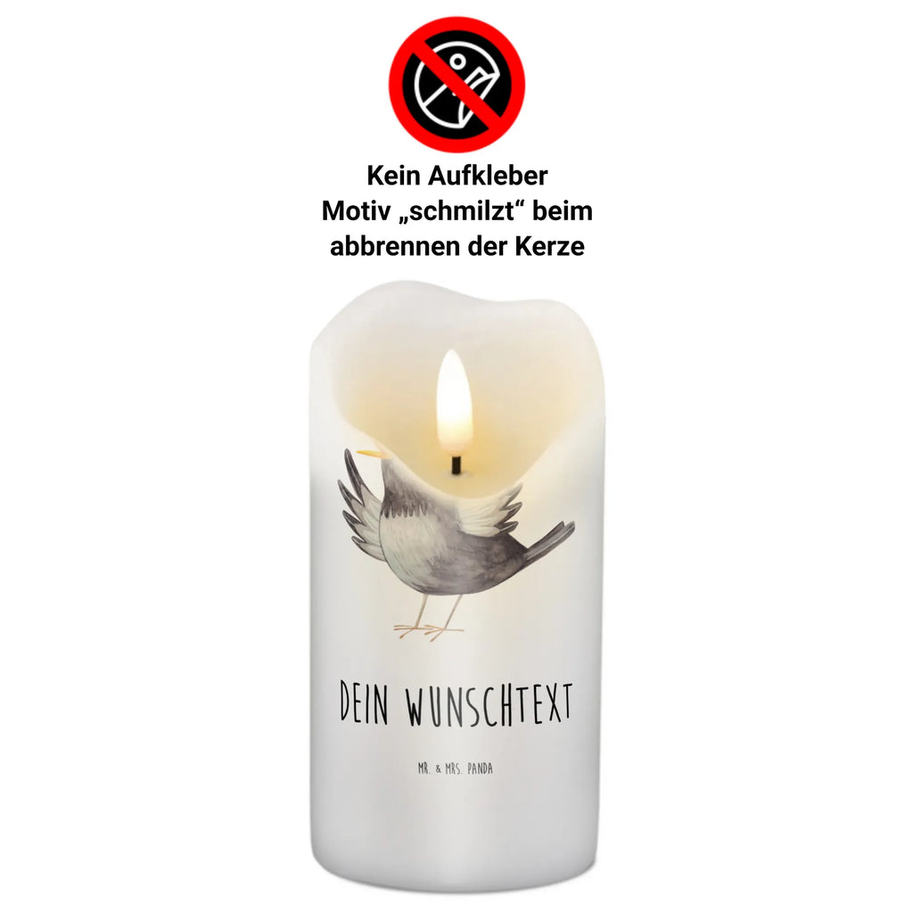 Personalised candle Crow sombrero small animals, cute, funny, cute animal motives, hand drawn, small world, funny sayings, good mood, happy, gifts, gift ideas, special gifts, animal lover, card, Bird, Magpie, Be happy, Raven, Birds, Motivation, Saying positive, Happiness Saying