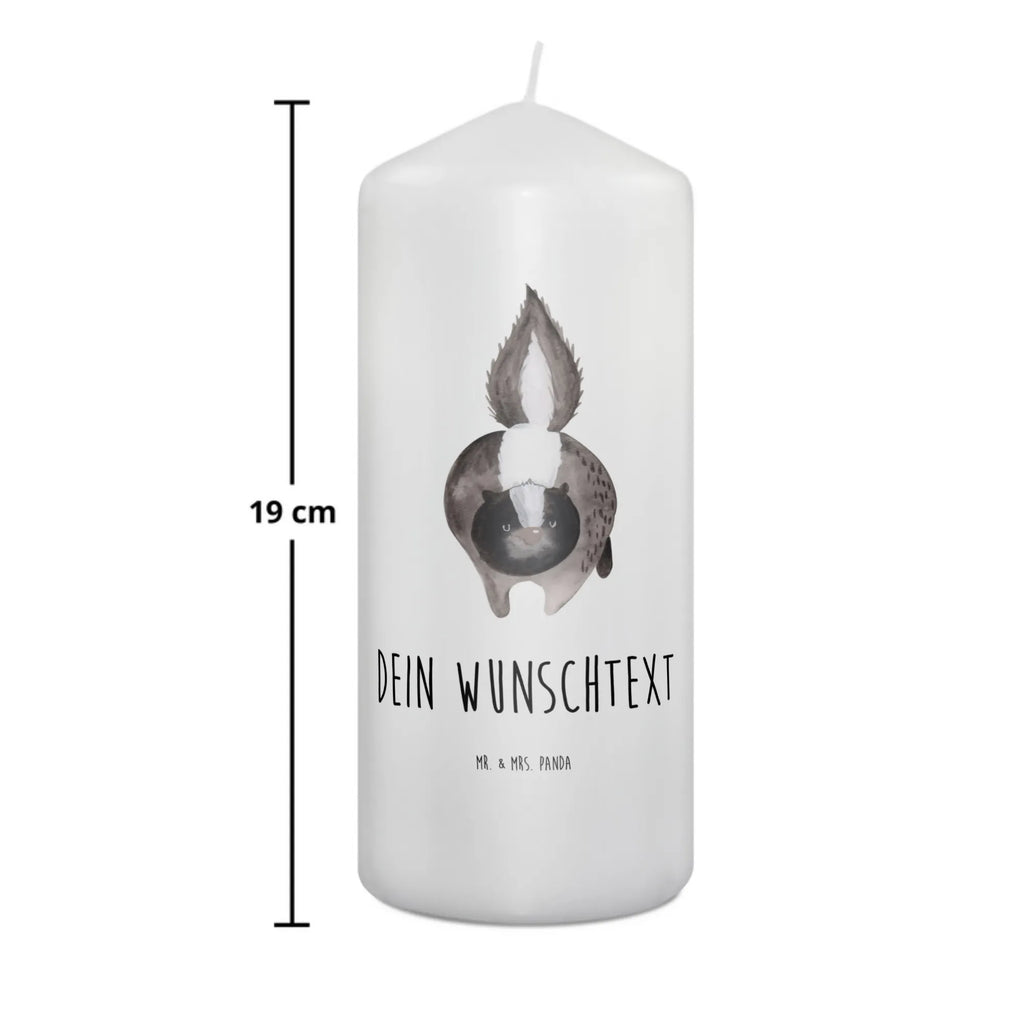 Personalised candle skunk attack Skunk, threatening, wild animal, stinker, skunk, stinky, predator, angry