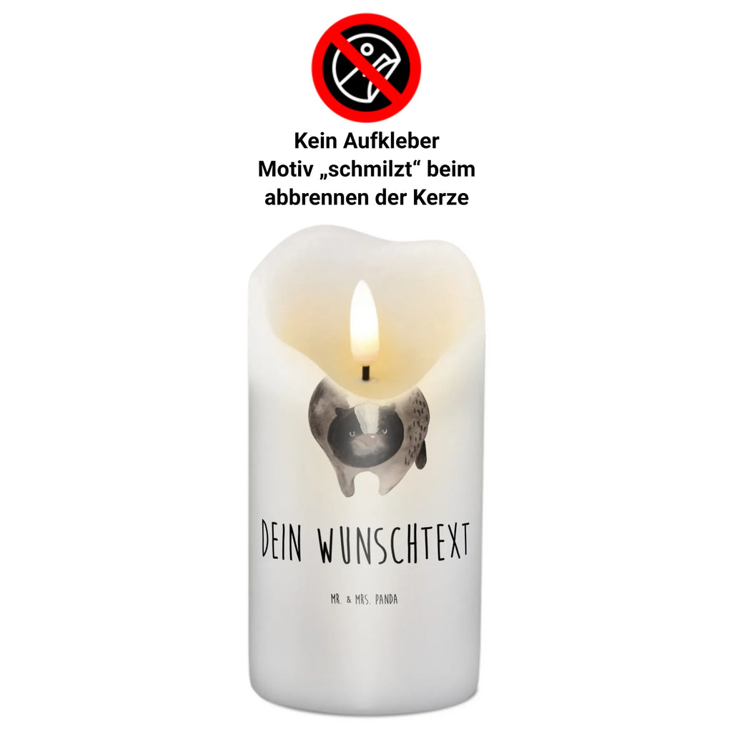 Personalised candle skunk attack Skunk, threatening, wild animal, stinker, skunk, stinky, predator, angry