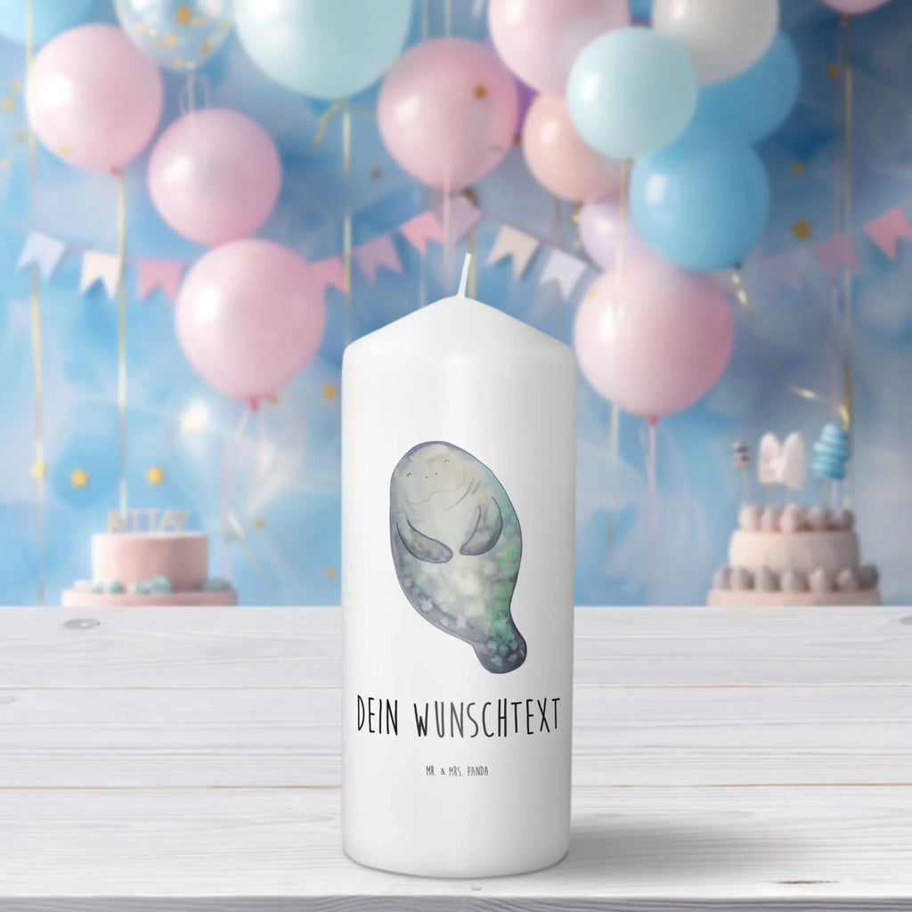 Personalised candle manatee happy Seafood, aquatic animals, ocean, sea, fish, shells, corals, reef, whale, narwhal, sea urchin, lobster, platypus, turtle, manatee, crocodile, orca, shrimp, gifts for seafood lovers, water world, underwater animals, underwater world, vacation, deep sea, seafood fans, gift ideas, seafood decoration, seafood posters, New beginning, Lovesickness, Respect, Carefulness, Girlfriend, Satisfaction, Manatee, Self-love, Manatees, New start