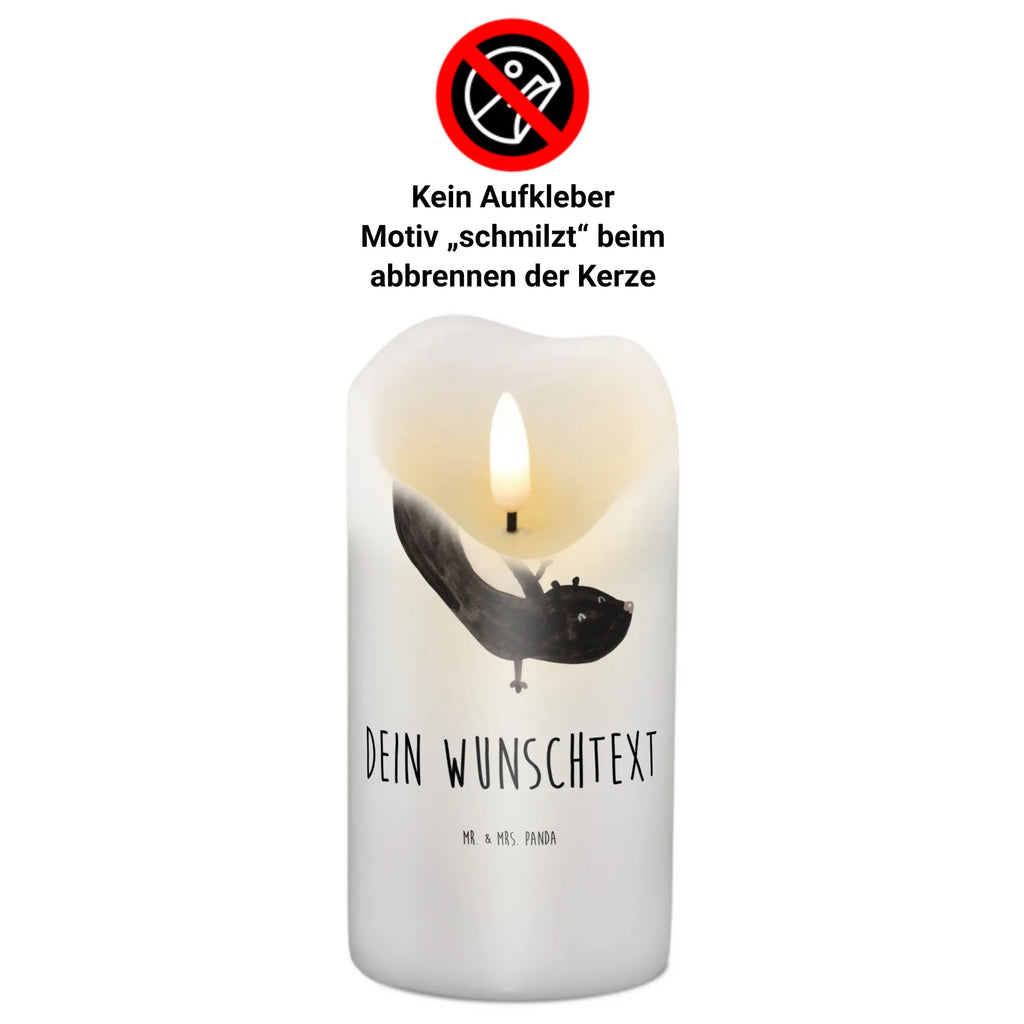 Personalised candle skunk handstand Skunk, skunk, playful, stink, wild animal, predator, playground, child