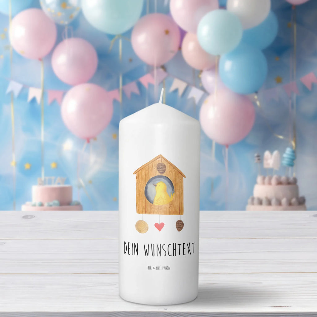 Personalised candle Bird House small animals, cute, funny, cute animal motives, hand drawn, small world, funny sayings, good mood, happy, gifts, gift ideas, special gifts, animal lover, card, birdhouse, home, family, birds, nest, Bird, castle, favorite place, apartment, house, home sweet home, our house