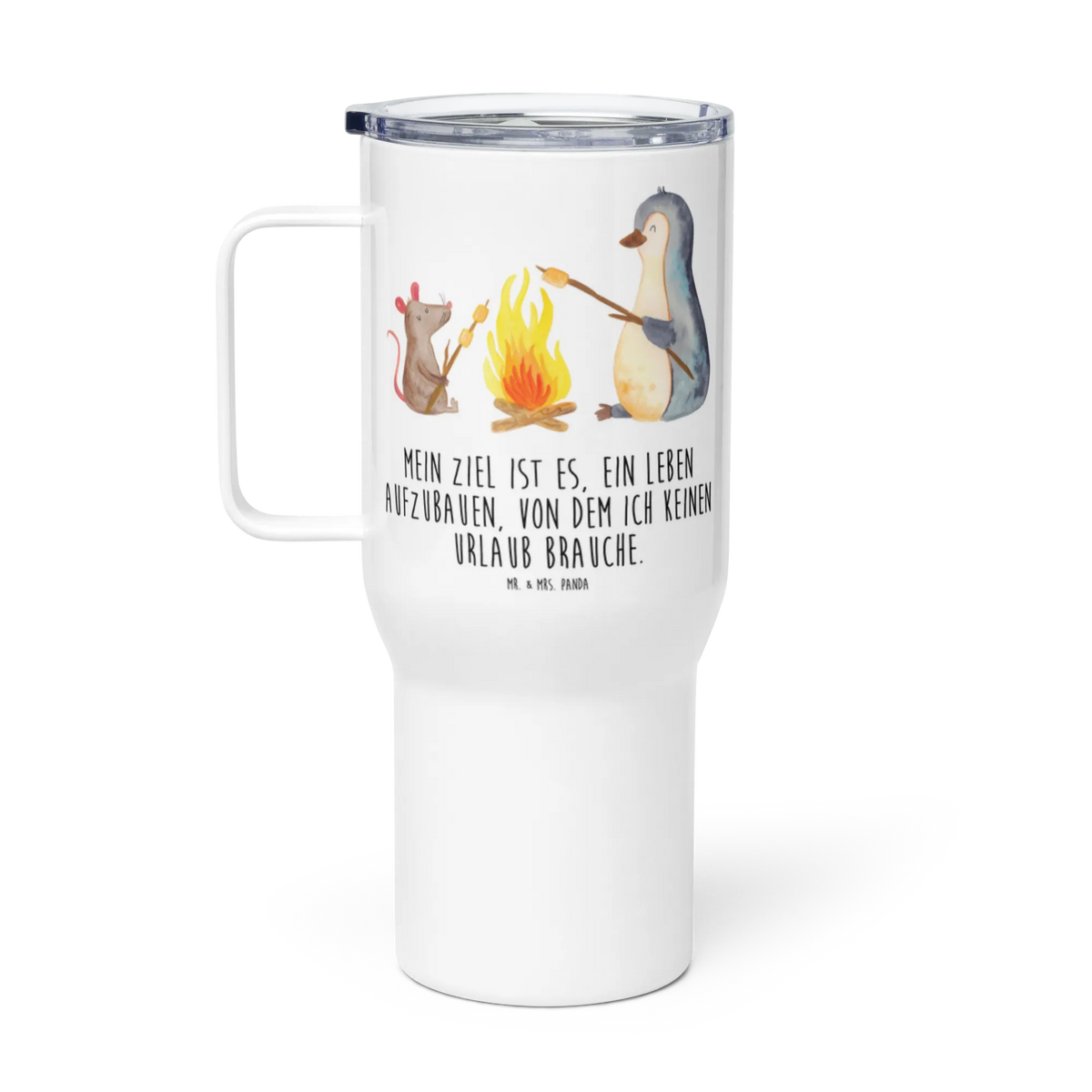 XXL thermal mug Penguin campfire North Pole, Penguins, fire, everyday office life, work, penguins, new start, life motivation, campfire, life motto, mouse