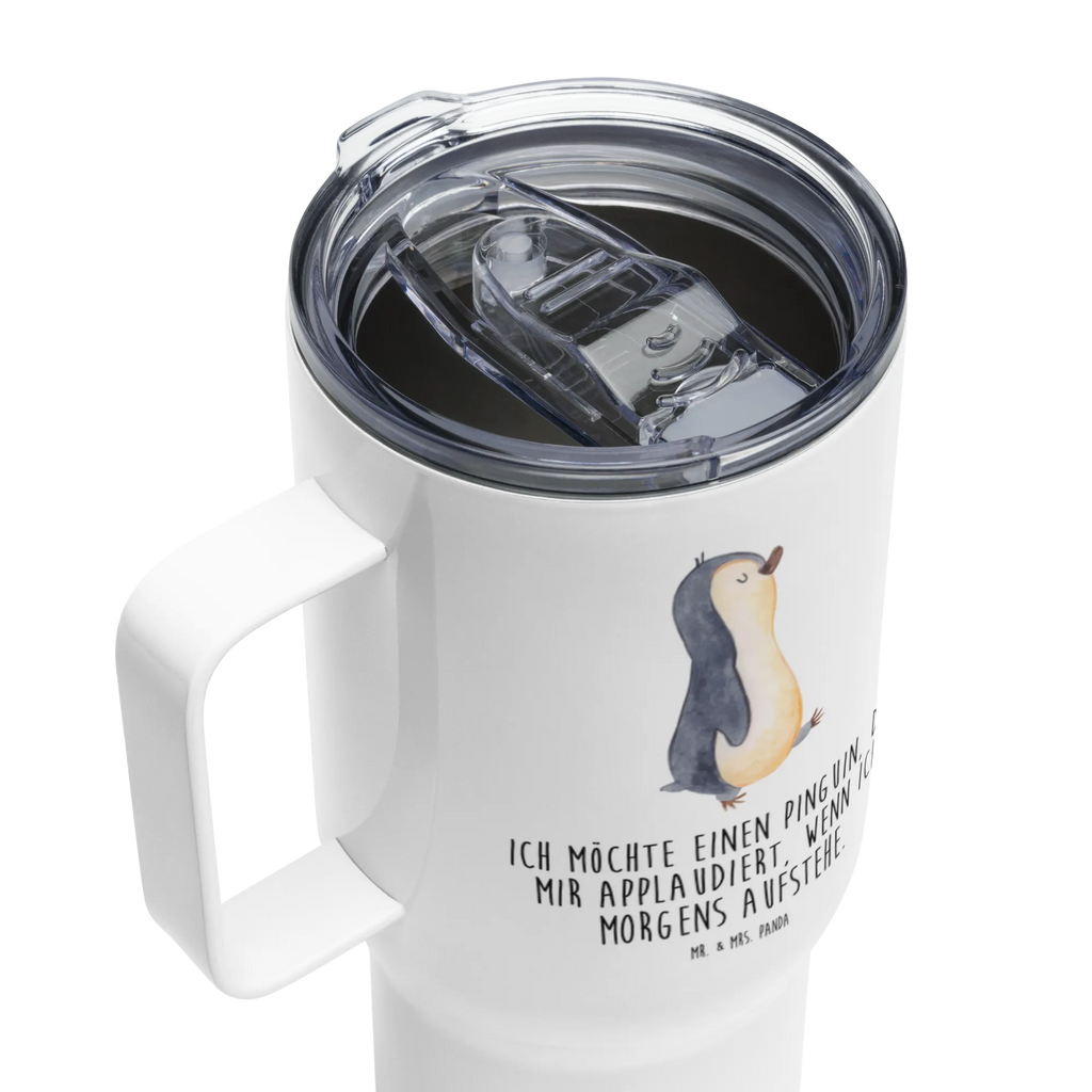 XXL Thermobecher Pinguin marschieren Autobecher, Großer Thermobecher, XL Reisetasse, Jumbo Becher, Reisebecher, Thermobecher, XL Thermobecher, Pinguin, Schwester, Bruder, Langschläfer, Familie, Frühaufsteher, Pinguine
