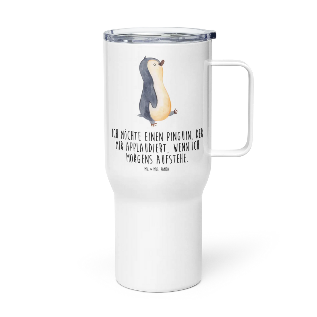 XXL Thermobecher Pinguin marschieren Autobecher, Großer Thermobecher, XL Reisetasse, Jumbo Becher, Reisebecher, Thermobecher, XL Thermobecher, Pinguin, Schwester, Bruder, Langschläfer, Familie, Frühaufsteher, Pinguine