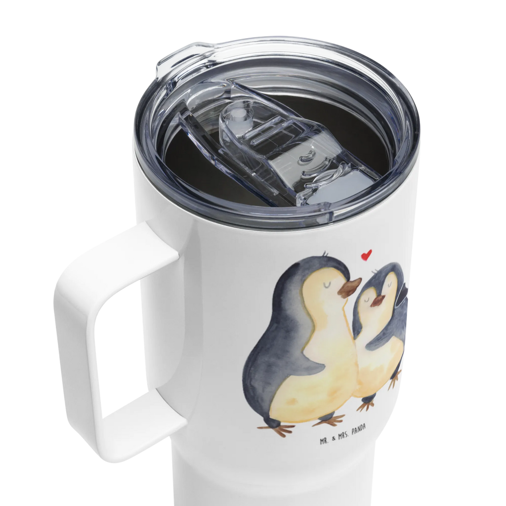 XXL thermal mug Penguin embrace XL Reisetasse, Reisebecher, Großer Thermobecher, Autobecher, Thermobecher, XL Thermobecher, Jumbo Becher, Pinguin, Verlobung, Liebesgeschenk, Liebesbeweis, Jahrestag, Hochzeitstag, Liebe, Hochzeit, Liebespaar, Hochzeitsgeschenk