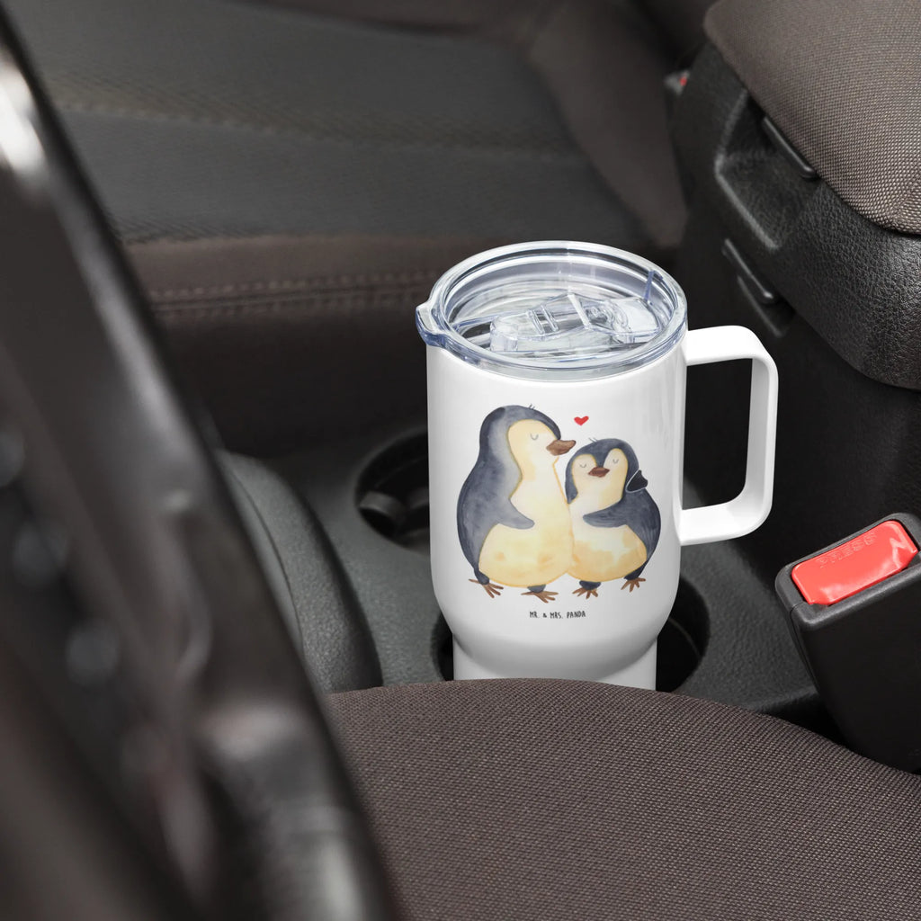 XXL thermal mug Penguin embrace XL Reisetasse, Reisebecher, Großer Thermobecher, Autobecher, Thermobecher, XL Thermobecher, Jumbo Becher, Pinguin, Verlobung, Liebesgeschenk, Liebesbeweis, Jahrestag, Hochzeitstag, Liebe, Hochzeit, Liebespaar, Hochzeitsgeschenk