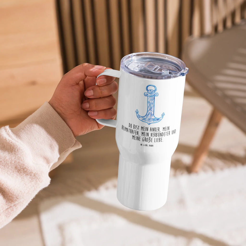 XXL thermal mug anchor Blue Autobecher, Großer Thermobecher, Reisebecher, XL Reisetasse, XL Thermobecher, Thermobecher, Jumbo Becher, Tiermotive, Gute Laune, lustige Sprüche, Tiere