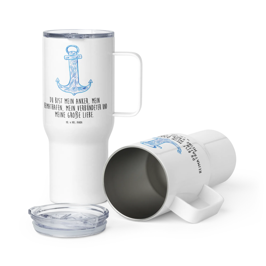 XXL thermal mug anchor Blue Autobecher, Großer Thermobecher, Reisebecher, XL Reisetasse, XL Thermobecher, Thermobecher, Jumbo Becher, Tiermotive, Gute Laune, lustige Sprüche, Tiere