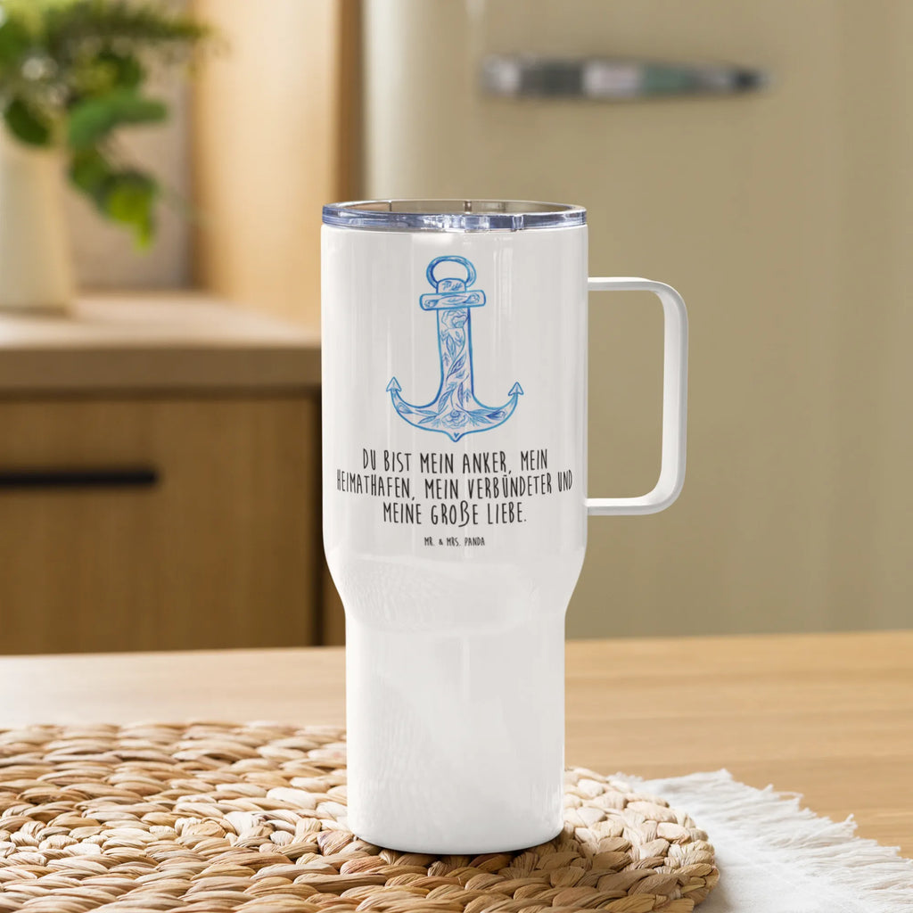 XXL thermal mug anchor Blue Autobecher, Großer Thermobecher, Reisebecher, XL Reisetasse, XL Thermobecher, Thermobecher, Jumbo Becher, Tiermotive, Gute Laune, lustige Sprüche, Tiere
