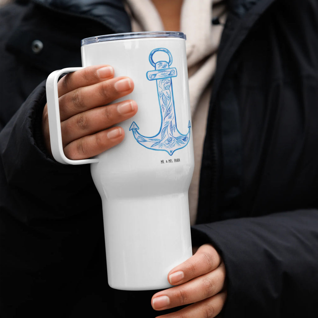 XXL thermal mug anchor Blue Autobecher, Großer Thermobecher, Reisebecher, XL Reisetasse, XL Thermobecher, Thermobecher, Jumbo Becher, Tiermotive, Gute Laune, lustige Sprüche, Tiere