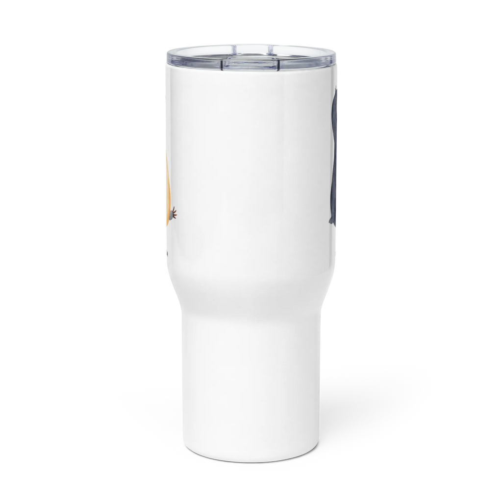 XXL Thermobecher Pinguin marschieren Autobecher, Großer Thermobecher, XL Reisetasse, Jumbo Becher, Reisebecher, Thermobecher, XL Thermobecher, Pinguin, Schwester, Bruder, Langschläfer, Familie, Frühaufsteher, Pinguine