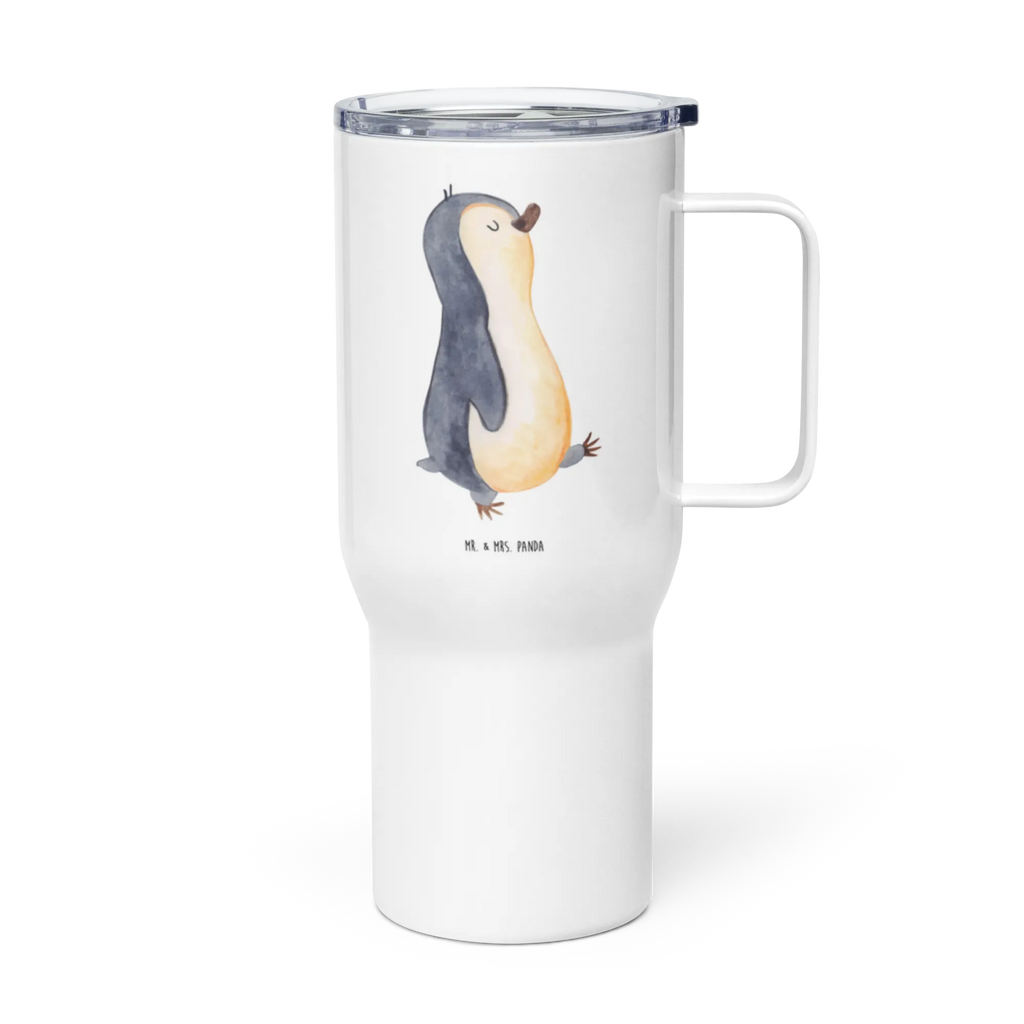 XXL Thermobecher Pinguin marschieren Autobecher, Großer Thermobecher, XL Reisetasse, Jumbo Becher, Reisebecher, Thermobecher, XL Thermobecher, Pinguin, Schwester, Bruder, Langschläfer, Familie, Frühaufsteher, Pinguine