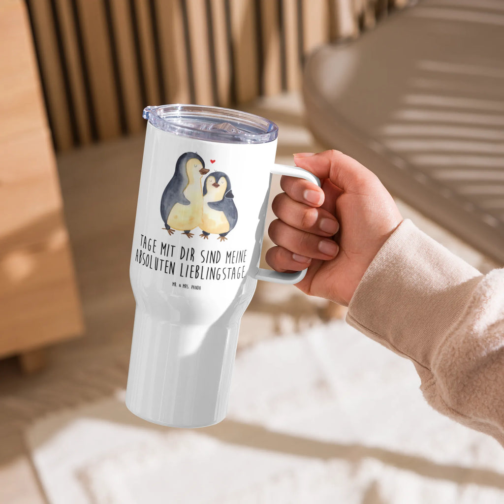 XXL thermal mug Penguin embrace XL Reisetasse, Reisebecher, Großer Thermobecher, Autobecher, Thermobecher, XL Thermobecher, Jumbo Becher, Pinguin, Verlobung, Liebesgeschenk, Liebesbeweis, Jahrestag, Hochzeitstag, Liebe, Hochzeit, Liebespaar, Hochzeitsgeschenk