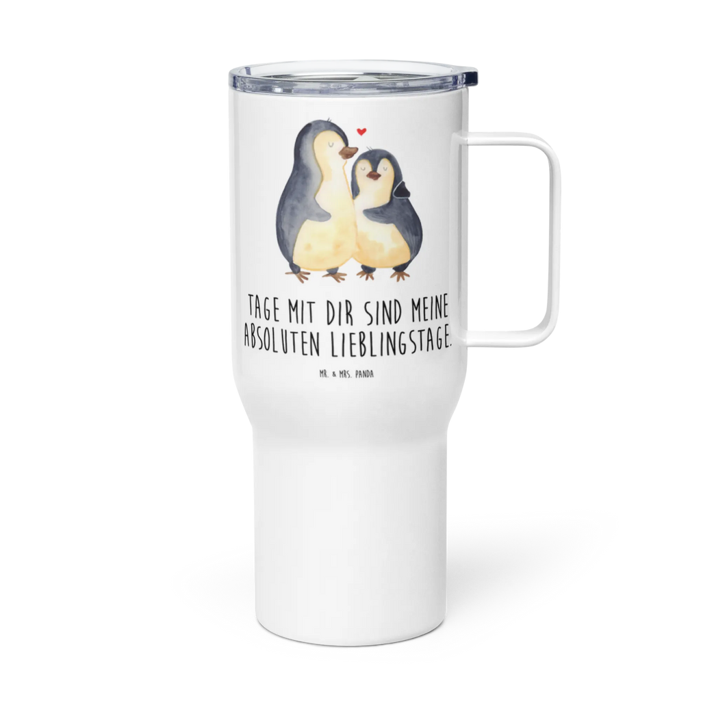 XXL thermal mug Penguin embrace XL Reisetasse, Reisebecher, Großer Thermobecher, Autobecher, Thermobecher, XL Thermobecher, Jumbo Becher, Pinguin, Verlobung, Liebesgeschenk, Liebesbeweis, Jahrestag, Hochzeitstag, Liebe, Hochzeit, Liebespaar, Hochzeitsgeschenk