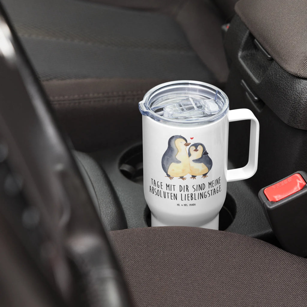 XXL thermal mug Penguin embrace XL Reisetasse, Reisebecher, Großer Thermobecher, Autobecher, Thermobecher, XL Thermobecher, Jumbo Becher, Pinguin, Verlobung, Liebesgeschenk, Liebesbeweis, Jahrestag, Hochzeitstag, Liebe, Hochzeit, Liebespaar, Hochzeitsgeschenk