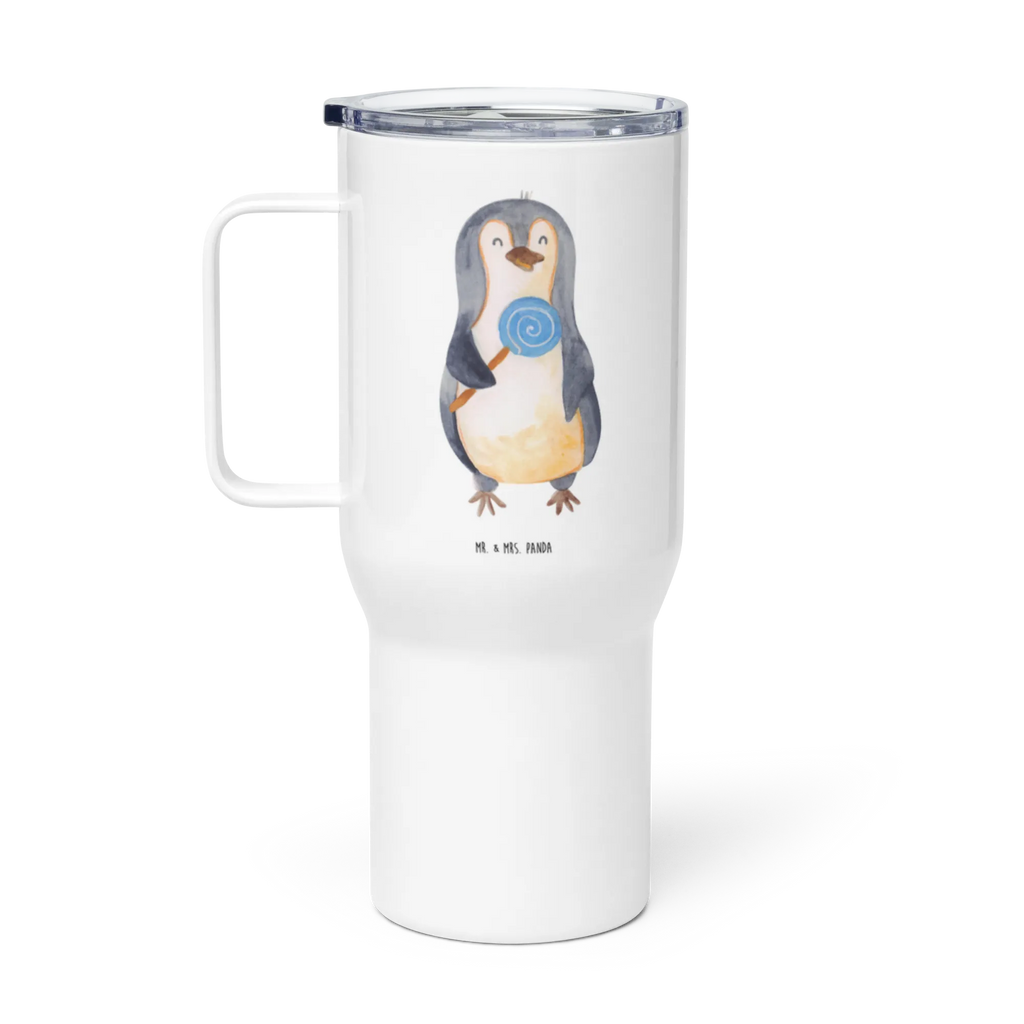 XXL thermal mug Penguin lollipop Jumbo Becher, XL Reisetasse, Großer Thermobecher, Thermobecher, Autobecher, XL Thermobecher, Reisebecher, Pinguin, Blödsinn, Rebell, Spruch, Rabauke, Ganove, Gauner, Pinguine, Lolli, Süßigkeiten
