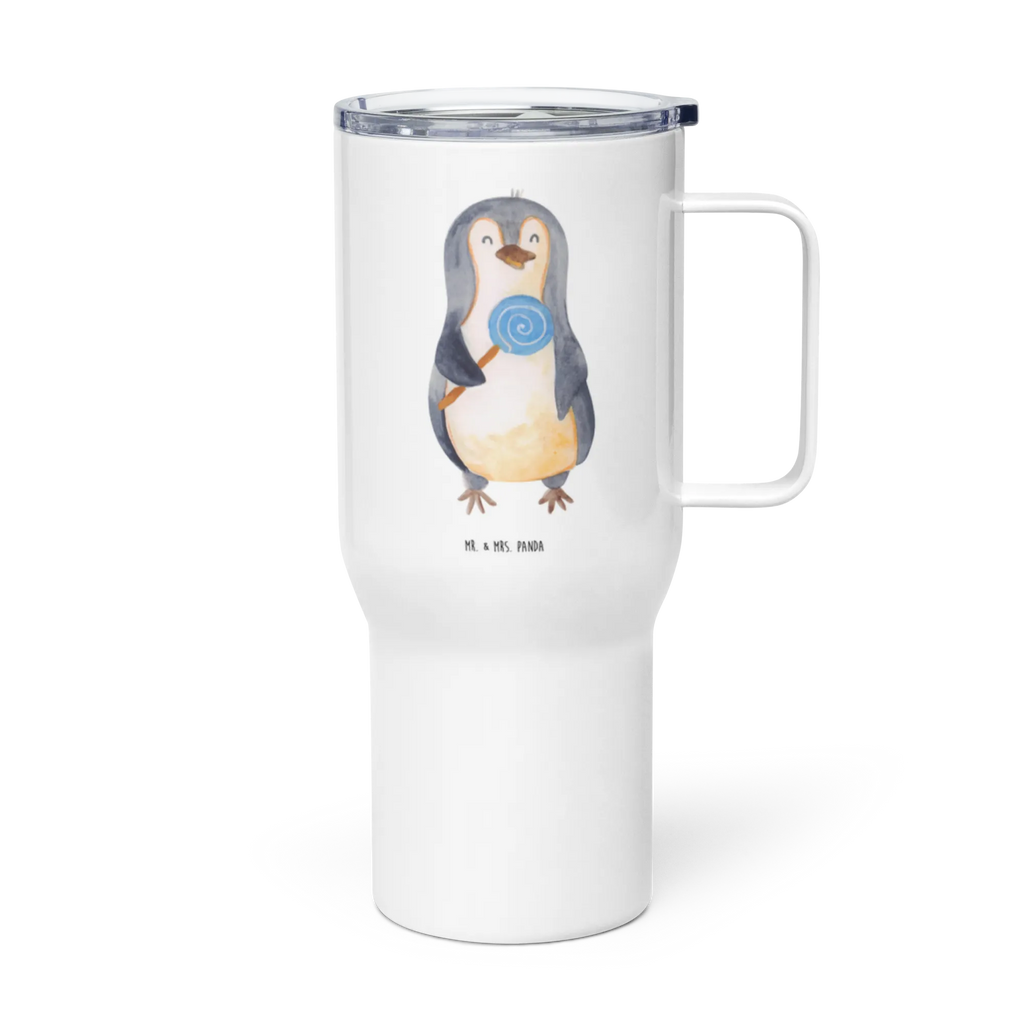 XXL thermal mug Penguin lollipop Jumbo Becher, XL Reisetasse, Großer Thermobecher, Thermobecher, Autobecher, XL Thermobecher, Reisebecher, Pinguin, Blödsinn, Rebell, Spruch, Rabauke, Ganove, Gauner, Pinguine, Lolli, Süßigkeiten