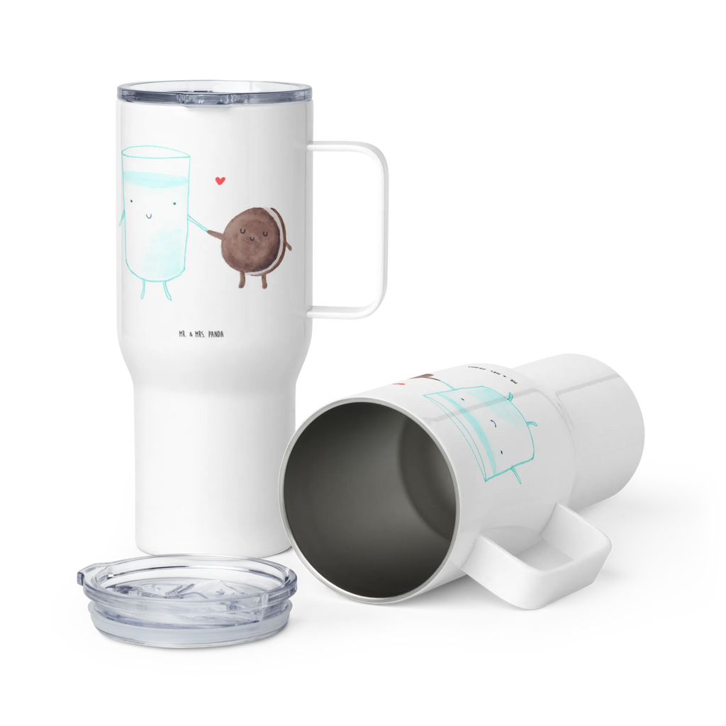 XXL thermal mug milk biscuit XL Thermobecher, Autobecher, XL Reisetasse, Reisebecher, Jumbo Becher, Thermobecher, Großer Thermobecher, Tiermotive, Gute Laune, lustige Sprüche, Tiere, Milch, Kekse, Keks, perfektes Paar, Cookie, Motiv süß, Kaffee, romantisch, Milk, Einladung Frühstück
