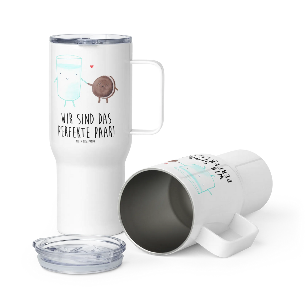 XXL thermal mug milk biscuit XL Thermobecher, Autobecher, XL Reisetasse, Reisebecher, Jumbo Becher, Thermobecher, Großer Thermobecher, Tiermotive, Gute Laune, lustige Sprüche, Tiere, Milch, Kekse, Keks, perfektes Paar, Cookie, Motiv süß, Kaffee, romantisch, Milk, Einladung Frühstück